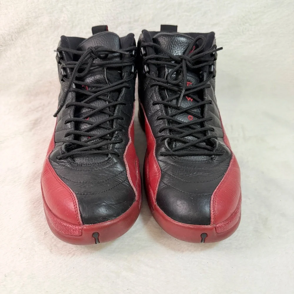 Air Jordan 12 Retro Flu Game 2016 Black Varsity Red 130690-002 Mens 10 - Picture 7 of 7